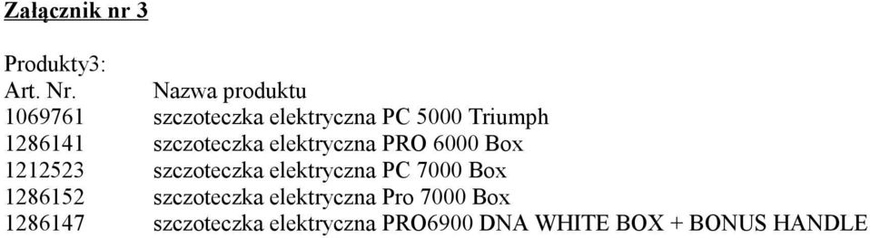 szczoteczka elektryczna PRO 6000 Box 1212523 szczoteczka elektryczna PC