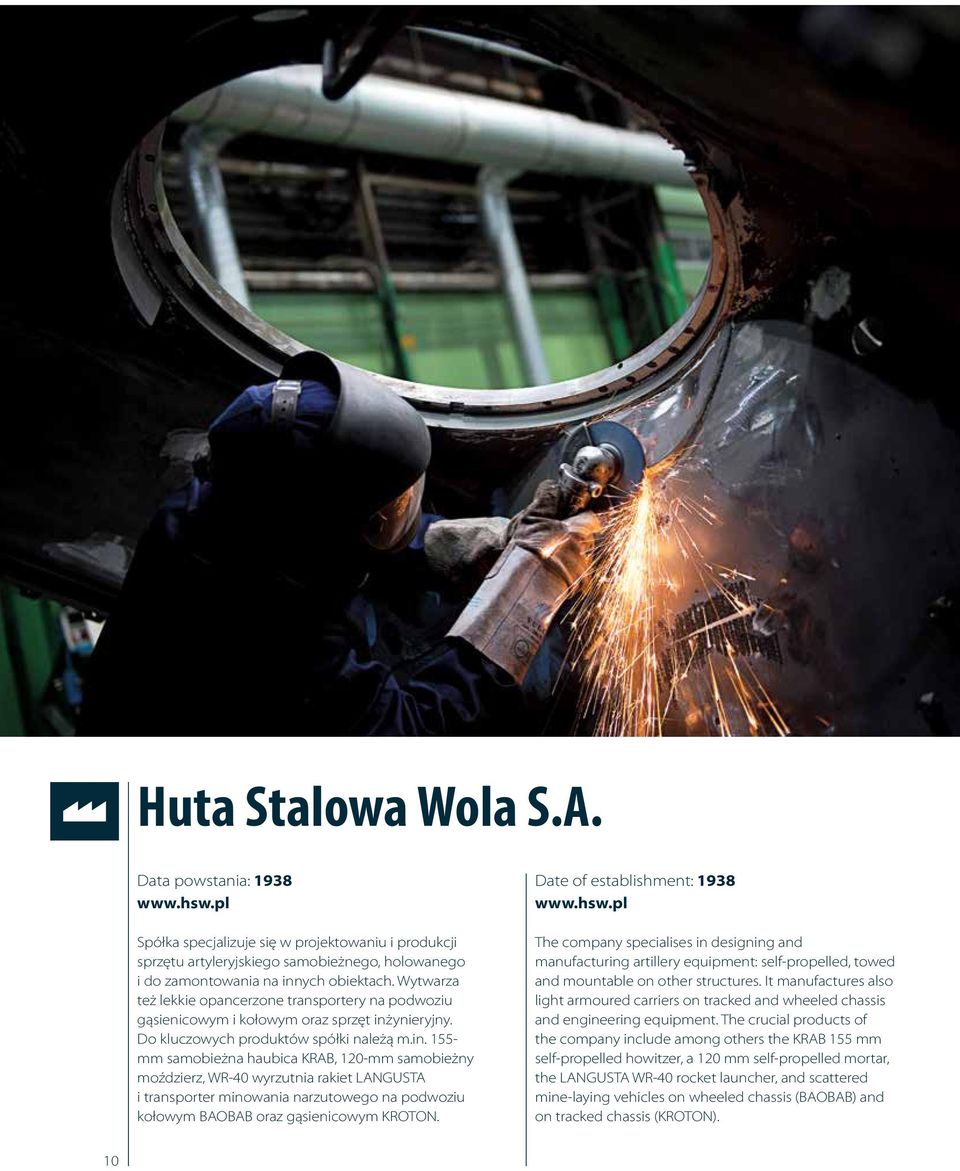 ynieryjny. Do kluczowych produktów spółki należą m.in.