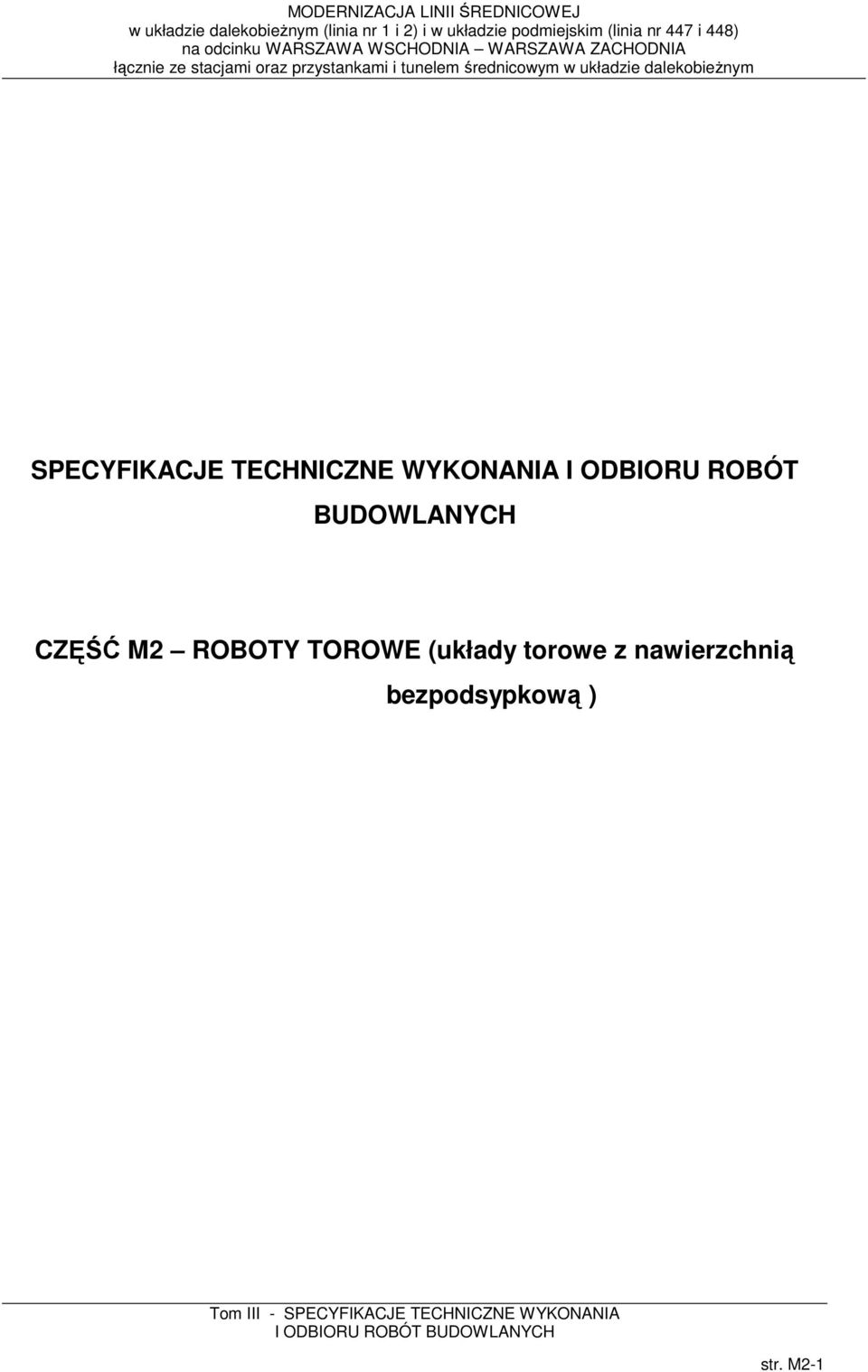 M2 ROBOTY TOROWE (układy torowe z