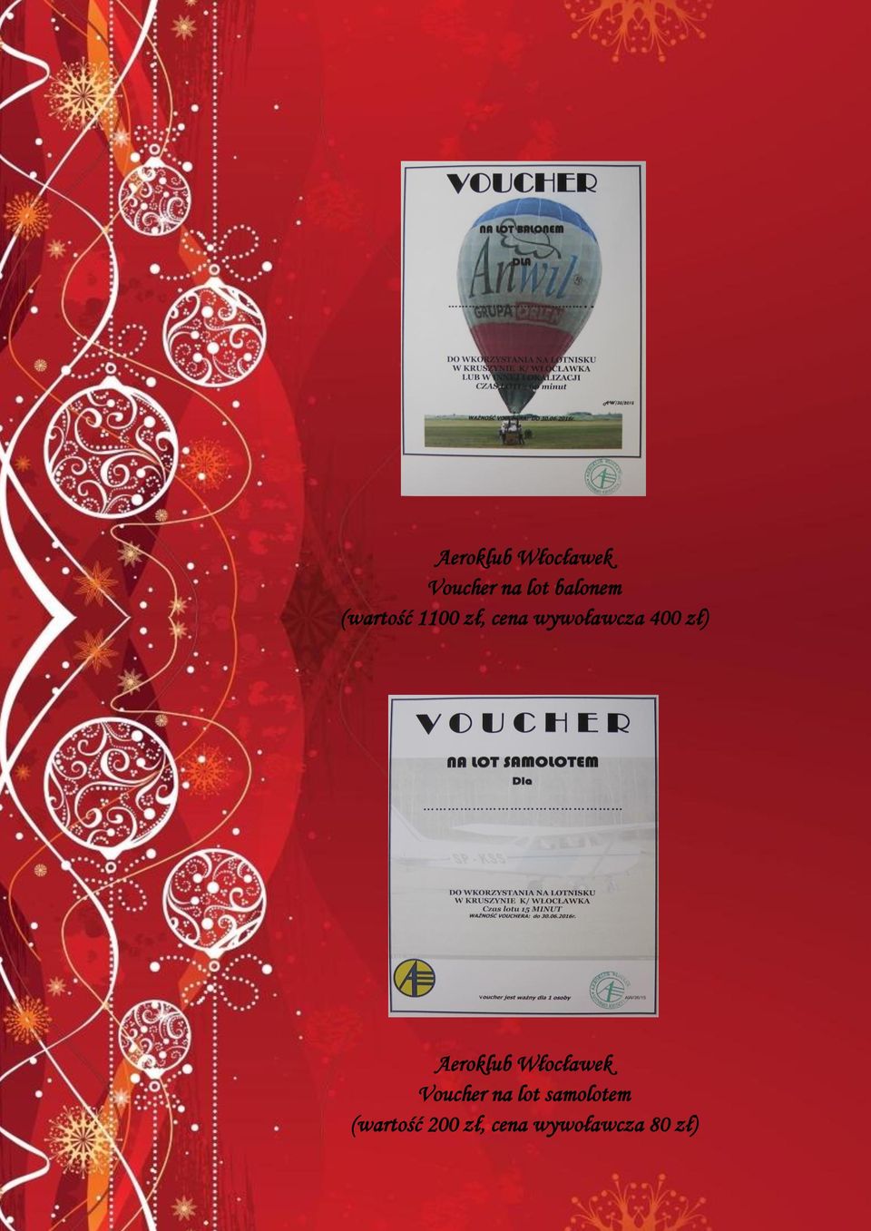 Aeroklub Włocławek Voucher na lot