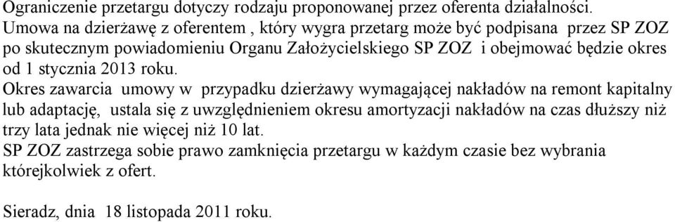 będzie okres od 1 stycznia 2013 roku.