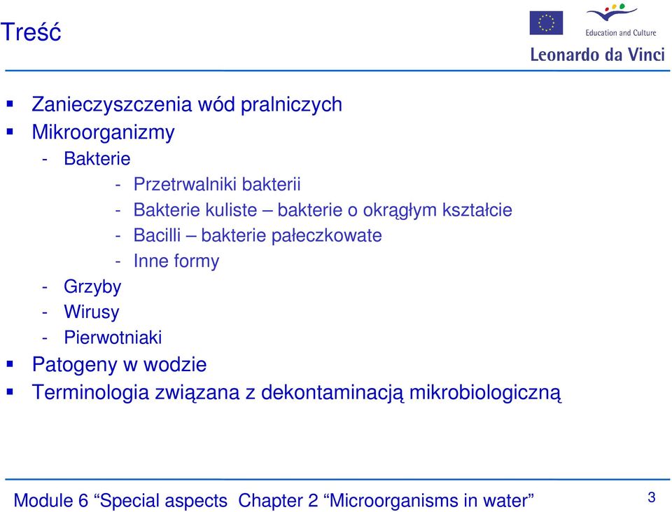 pałeczkowate - Inne formy - Grzyby - Wirusy - Pierwotniaki Patogeny w wodzie