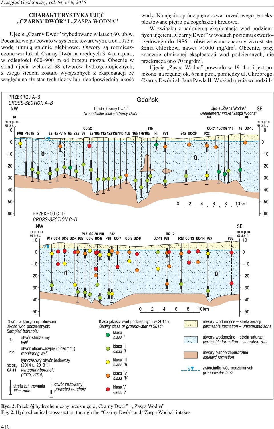 Obecnie w sk³ad ujêcia wchodzi 38 otworów hydrogeologicznych, z czego siedem zosta³o wy³¹czonych z eksploatacji ze wzglêdu na z³y stan techniczny lub nieodpowiedni¹ jakoœæ wody.