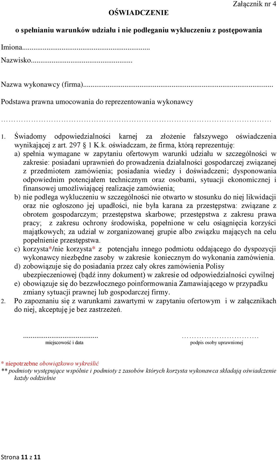 nawcy 1. Świadomy odpowiedzialności ka