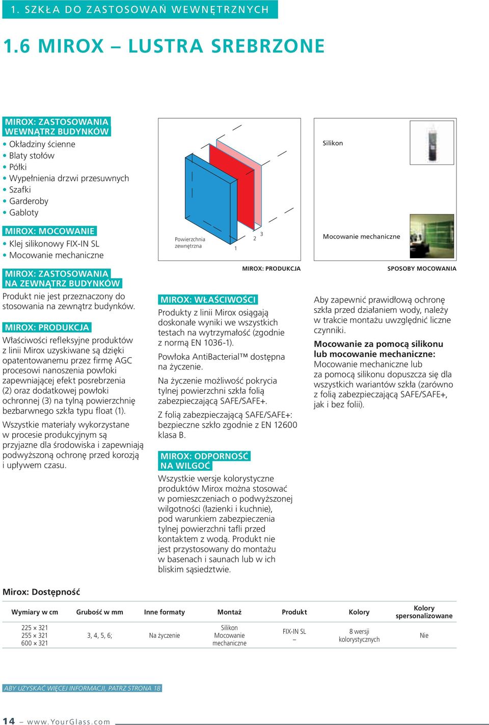 FIX-IN SL Mocowanie mechaniczne Powierzchnia zewnętrzna 1 2 3 Mocowanie mechaniczne MIROx: ZASTOSOWANIA NA ZEWNĄTRZ BUDYNKÓW Produkt nie jest przeznaczony do stosowania na zewnątrz budynków.