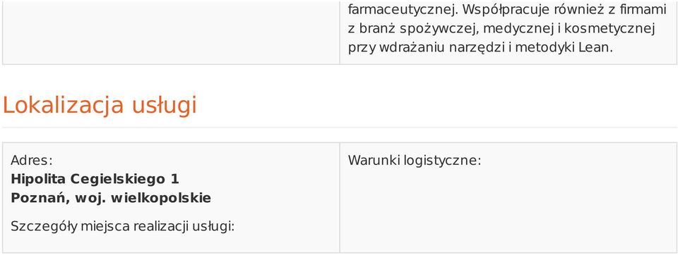 kosmetycznej przy wdrażaniu narzędzi i metodyki Lean.