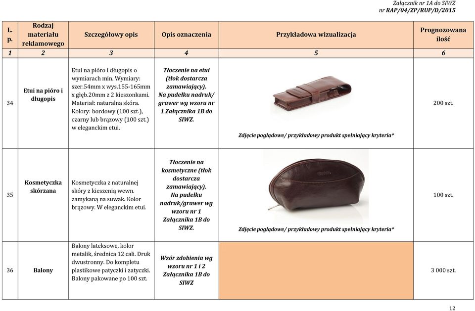 35 Kosmetyczka skórzana Kosmetyczka z naturalnej skóry z kieszenią wewn. zamykaną na suwak. Kolor brązowy. W eleganckim etui. Tłoczenie na kosmetyczne (tłok dostarcza zamawiający).