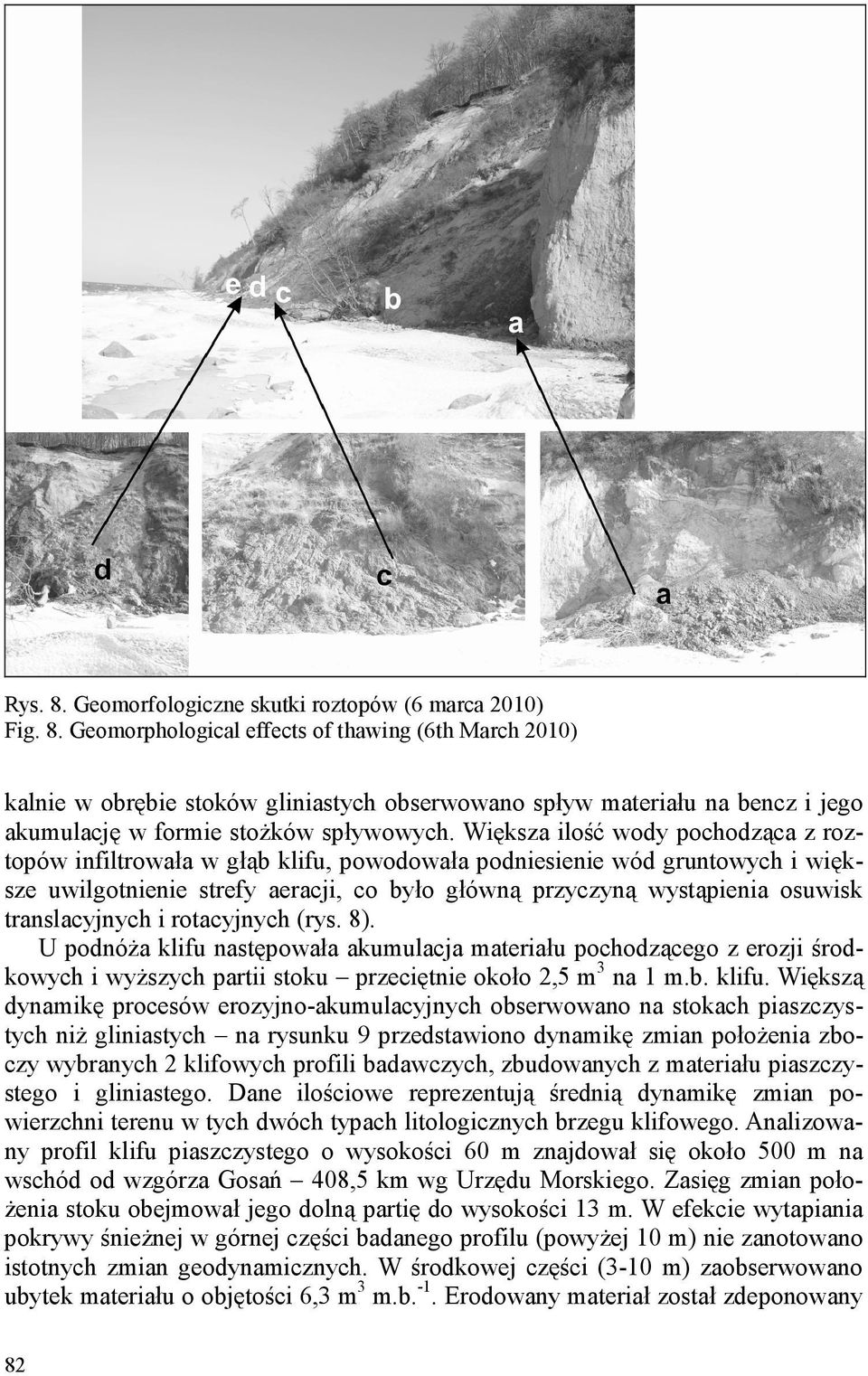 translacyjnych i rotacyjnych (rys. 8). U podnóża klifu 