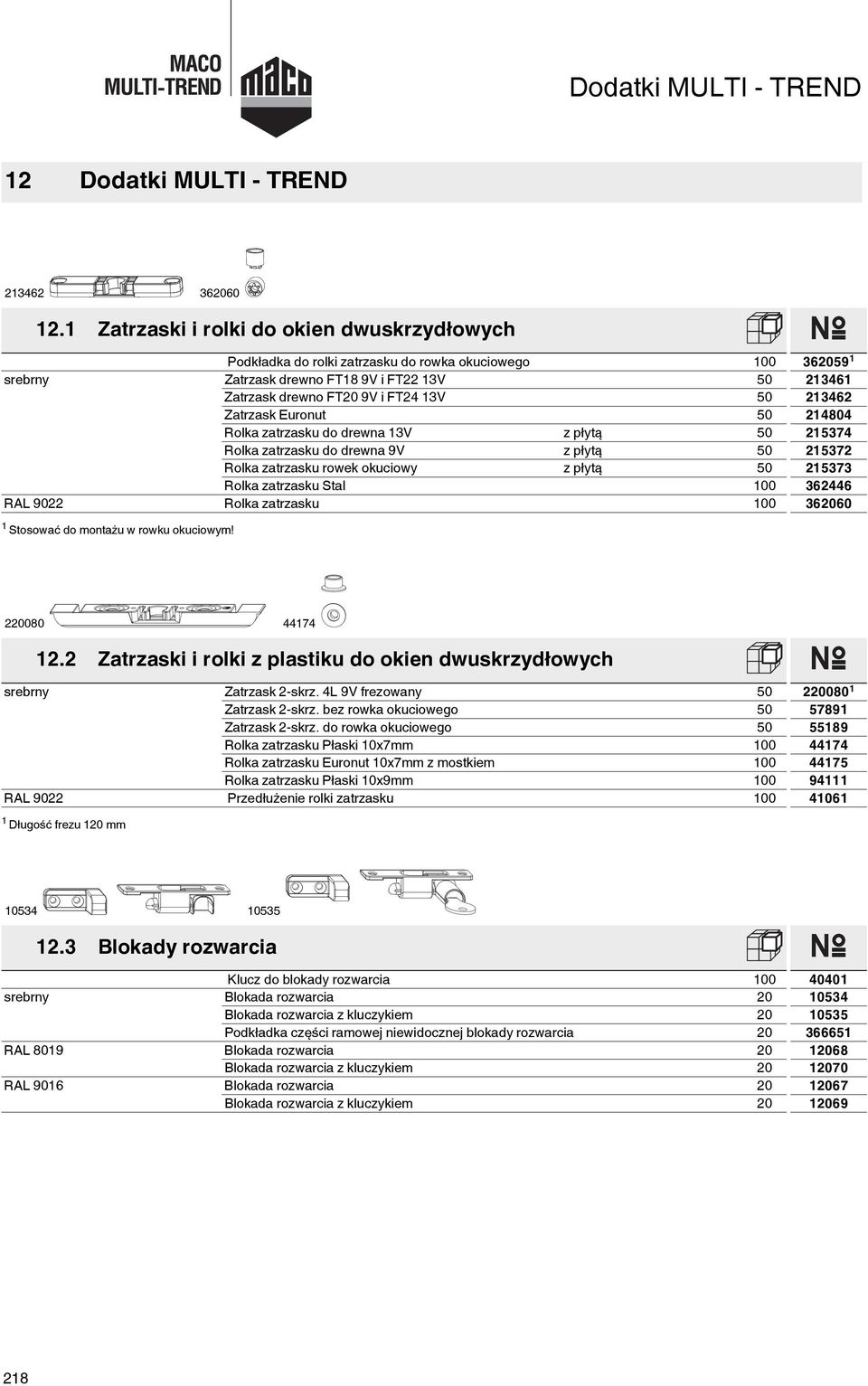 Zatrzask Euronut 50 24804 Rolka zatrzasku do drewna 3V z płytą 50 25374 Rolka zatrzasku do drewna 9V z płytą 50 25372 Rolka zatrzasku rowek okuciowy z płytą 50 25373 Rolka zatrzasku Stal 00 362446