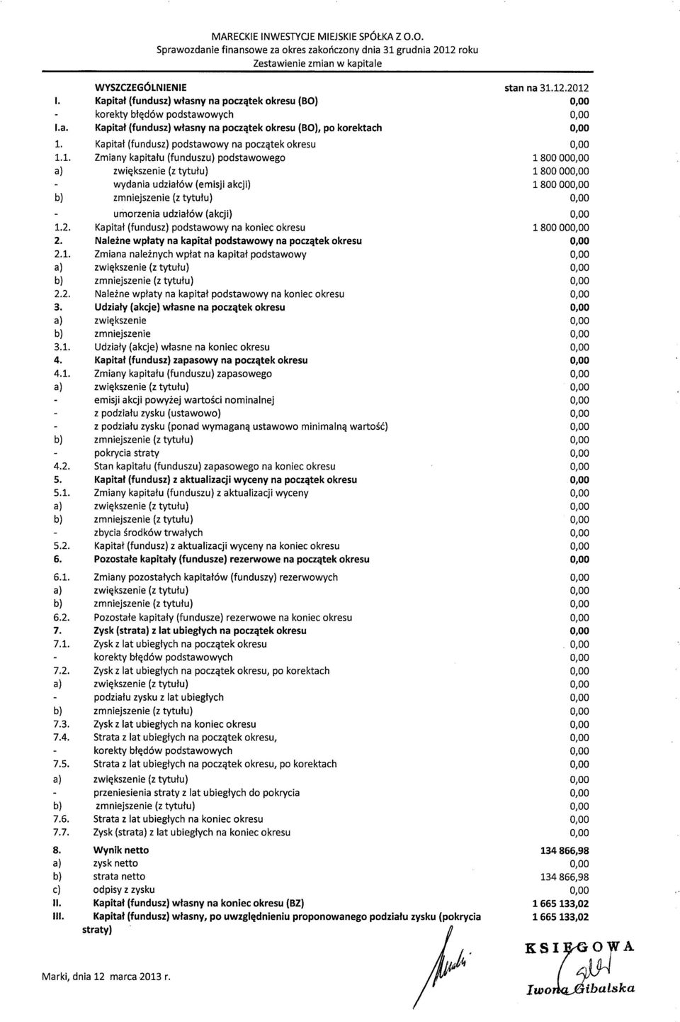 . Zmiany kapitalu (funduszu) podstawowego a) zwielkszenie (z tytulu) wydania udzial6w (emisji akcji) b) zmniejszenie (z tytulu) umorzenia udzial6w (akcji).