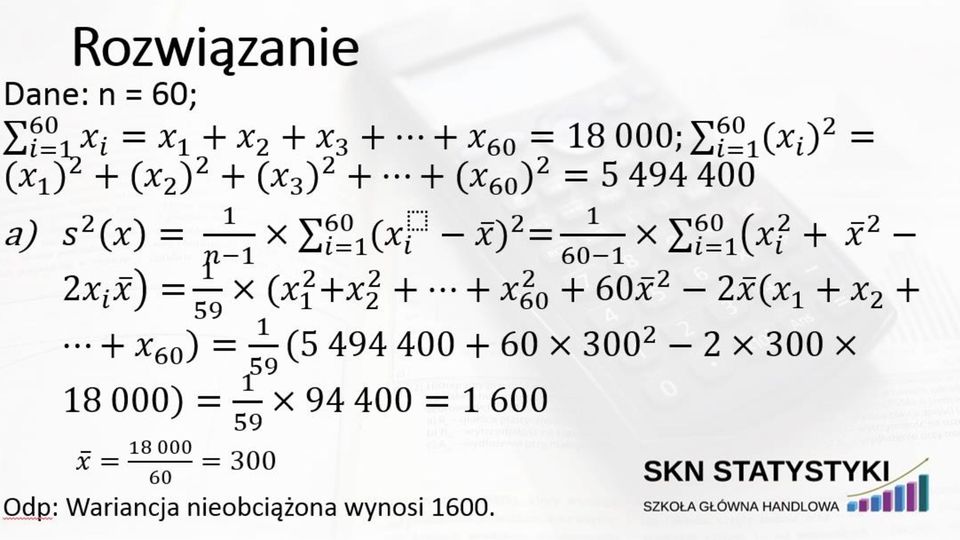 2 ) 2 + (x 3 ) 2 + + (x 60 ) 2 = 5 494 400 a) s 2 x