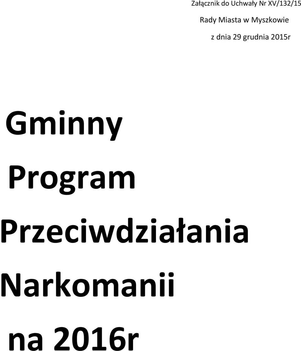 grudnia 2015r Gminny Program