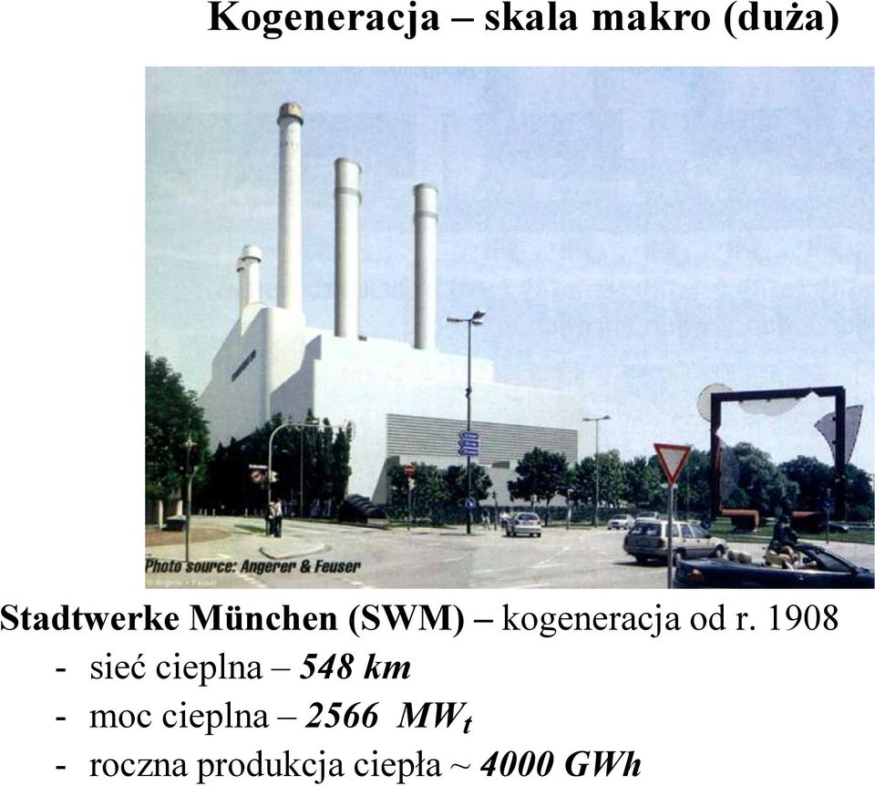 r. 1908 - sieć cieplna 548 km - moc