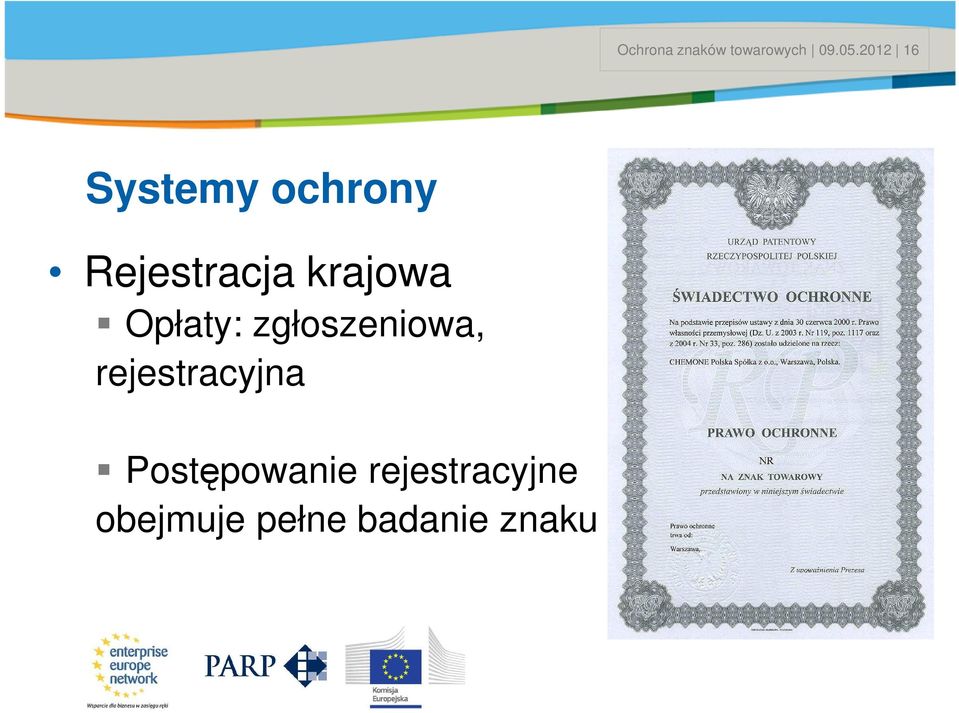 2012 Date # 16 Systemy ochrony Rejestracja