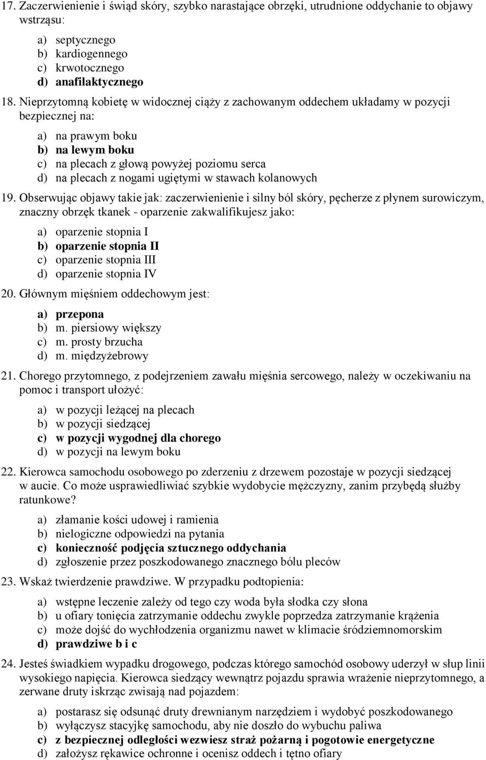 ugiętymi w stawach kolanowych 19.