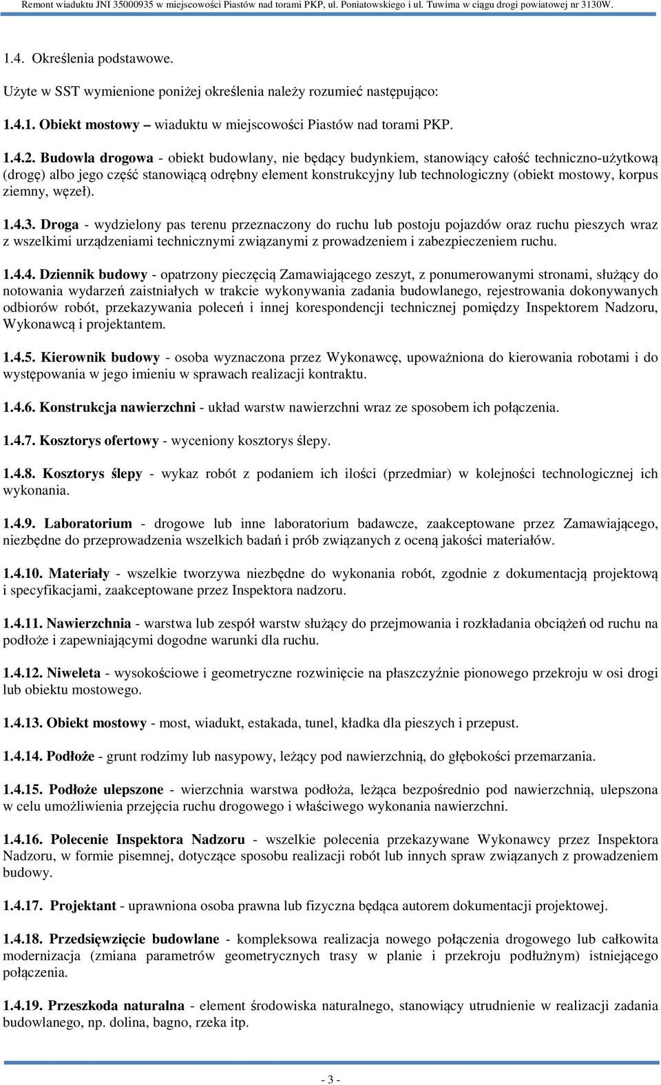 korpus ziemny, węzeł). 1.4.3.