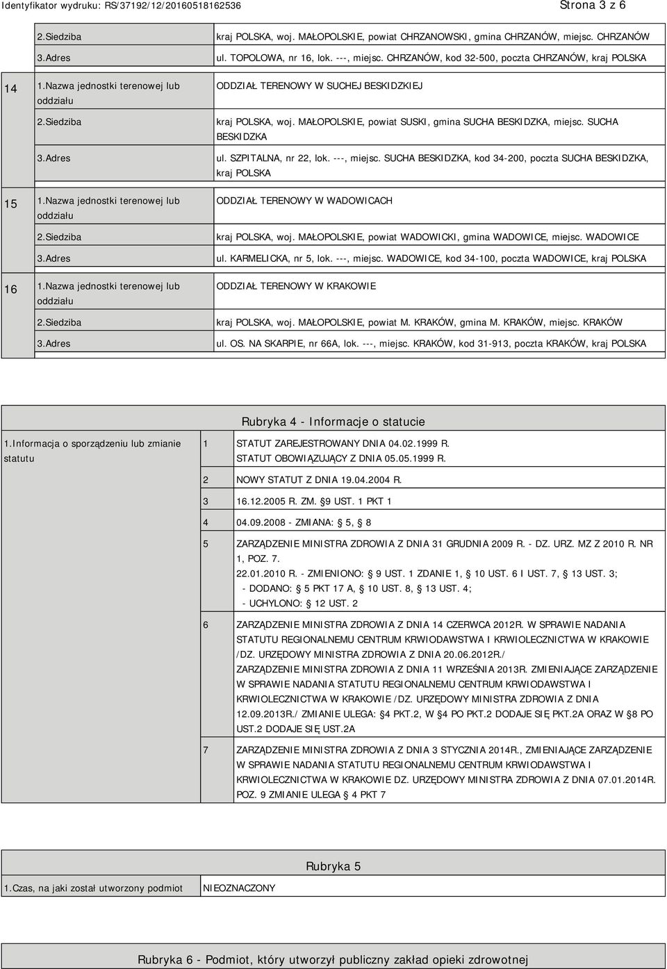 MAŁOPOLSKIE, powiat SUSKI, gmina SUCHA BESKIDZKA, miejsc. SUCHA BESKIDZKA ul. SZPITALNA, nr 22, lok. ---, miejsc.