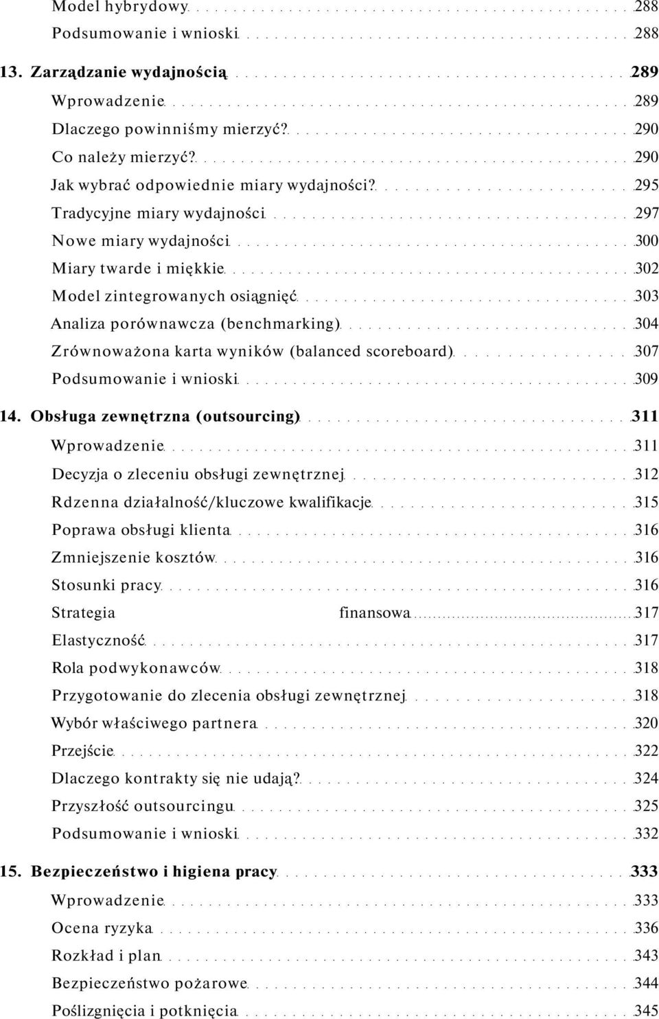 scoreboard) 307 Podsumowanie i wnioski 309 14.