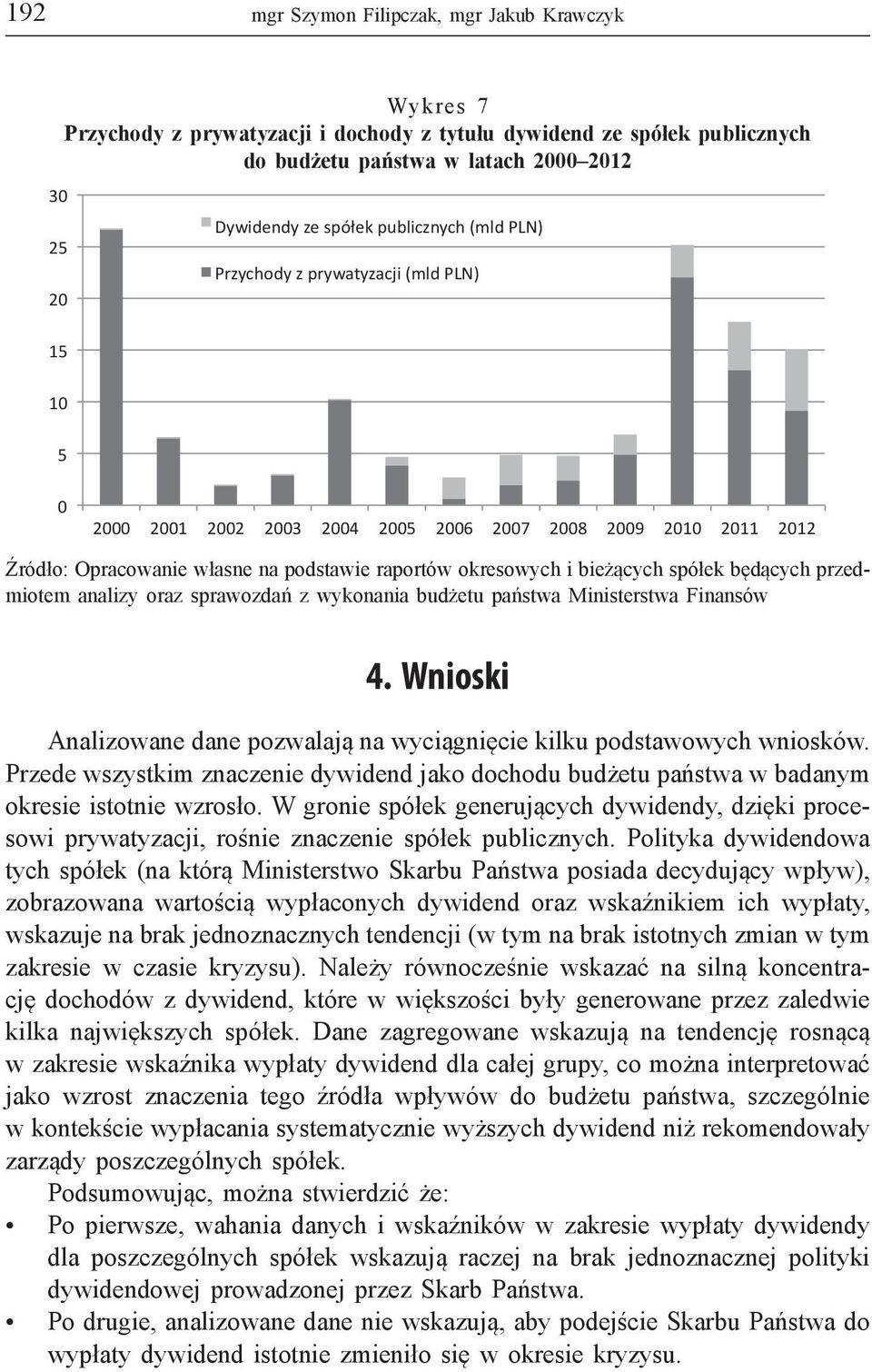 Wnioski Analizowane dane pozwalają na wyciągnięcie kilku podstawowych wniosków. Przede wszystkim znaczenie dywidend jako dochodu budżetu państwa w badanym okresie istotnie wzrosło.