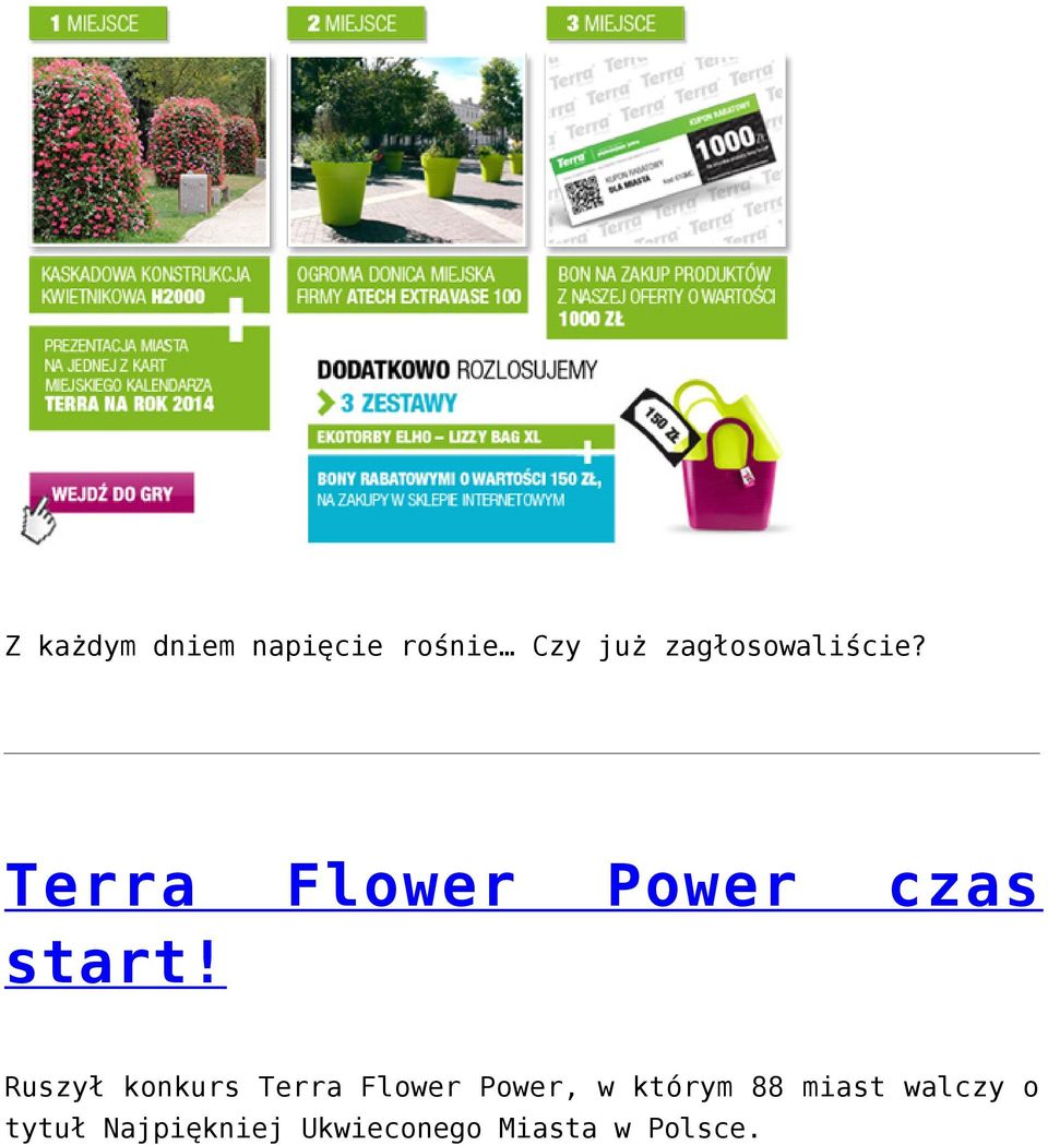 Flower Power czas Ruszył konkurs Terra Flower