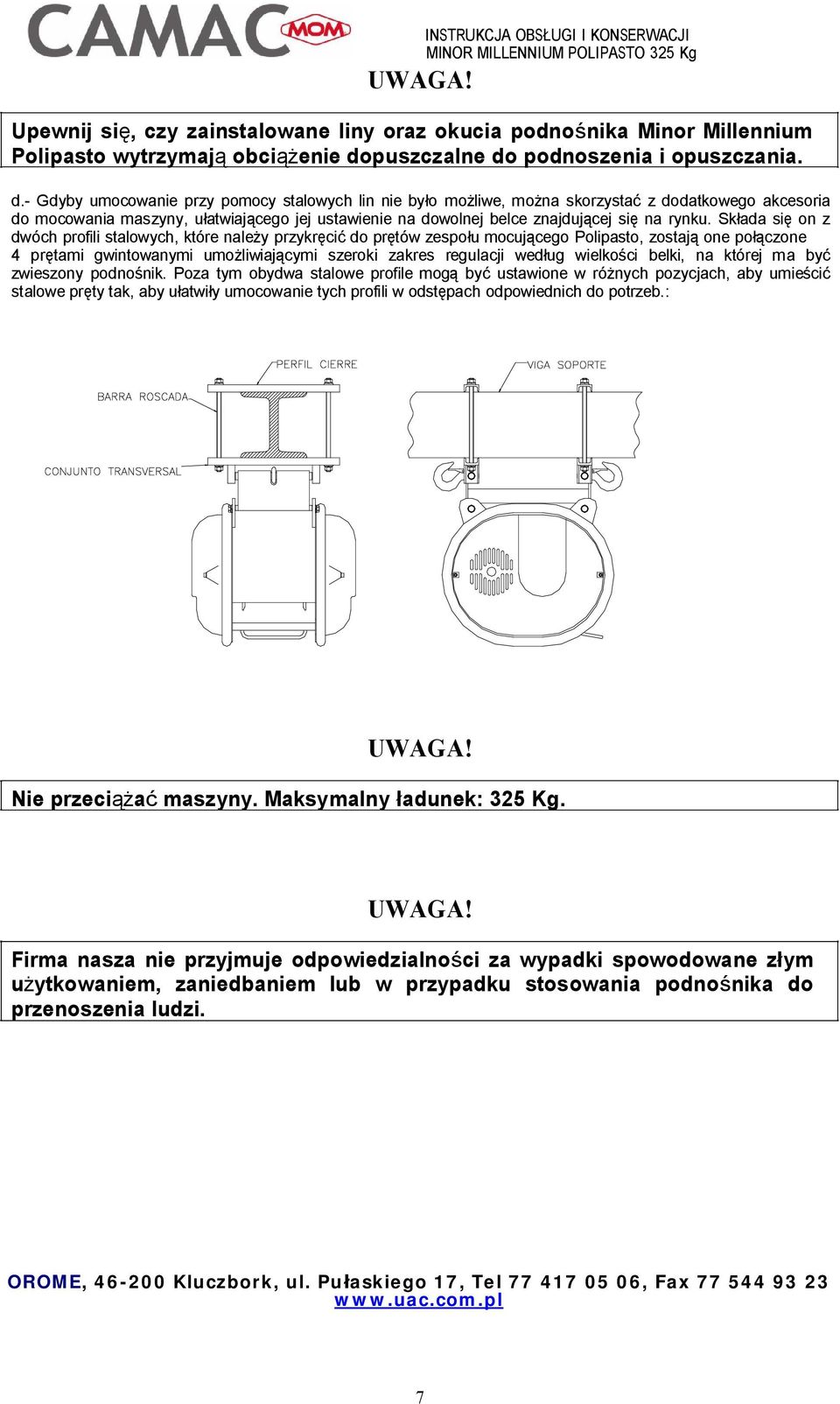 podnoszenia i opuszczania. d.