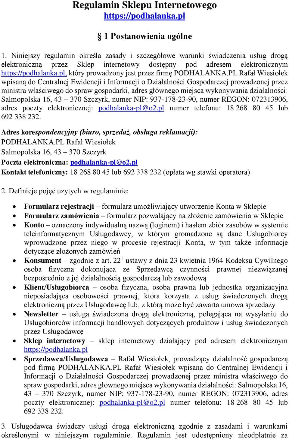 pl, który prowadzony jest przez firmę PODHALANKA.
