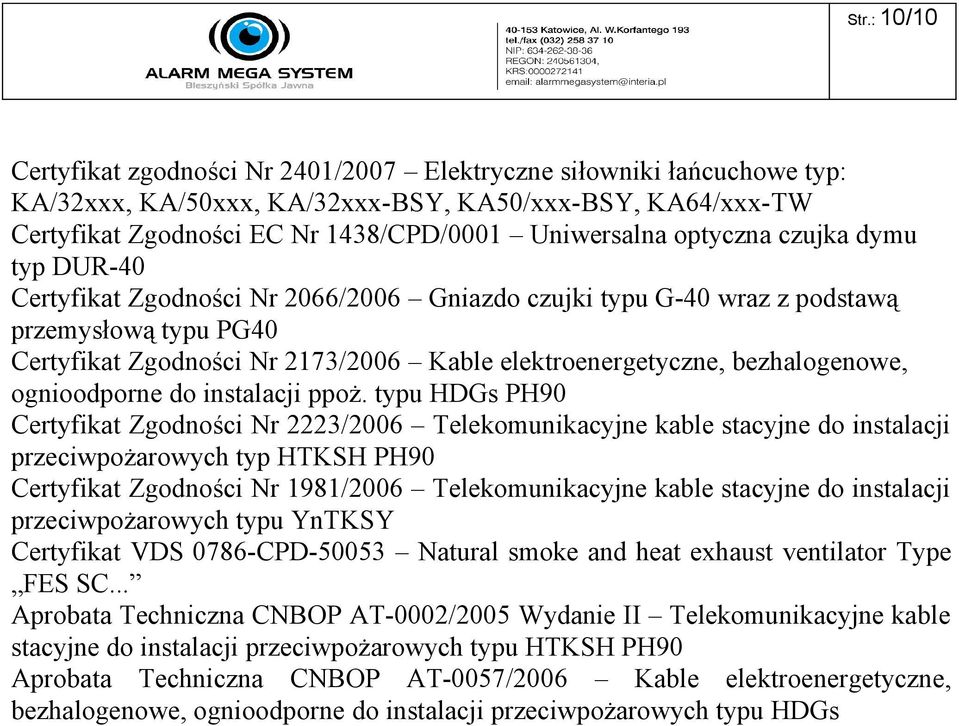 bezhalogenowe, ognioodporne do instalacji ppoż.