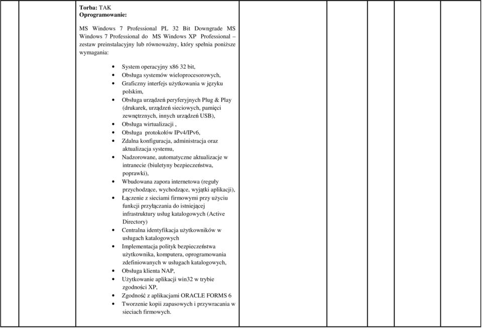 sieciowych, pamięci zewnętrznych, innych urządzeń USB), Obsługa wirtualizacji, Obsługa protokołów IPv4/IPv6, Zdalna konfiguracja, administracja oraz aktualizacja systemu, Nadzorowane, automatyczne