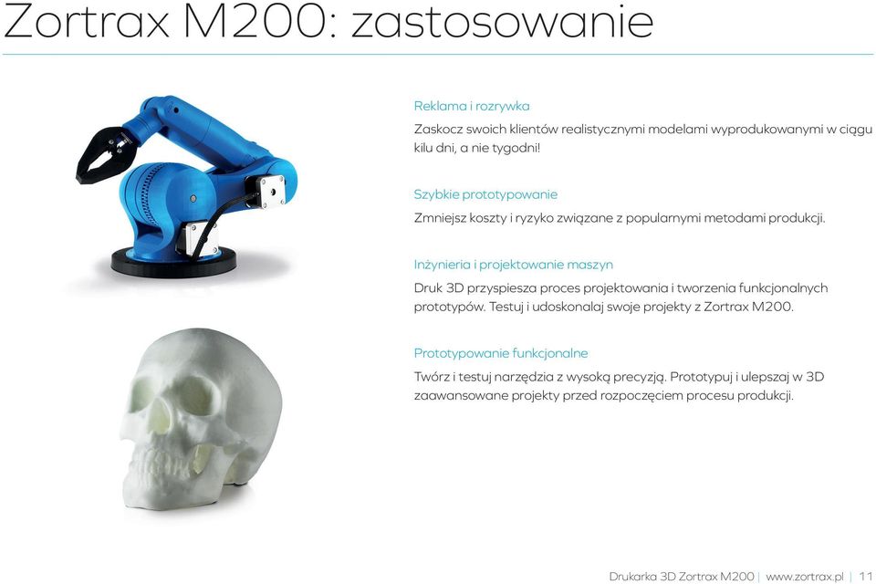 Inżynieria i projektowanie maszyn Druk 3D przyspiesza proces projektowania i tworzenia funkcjonalnych prototypów.