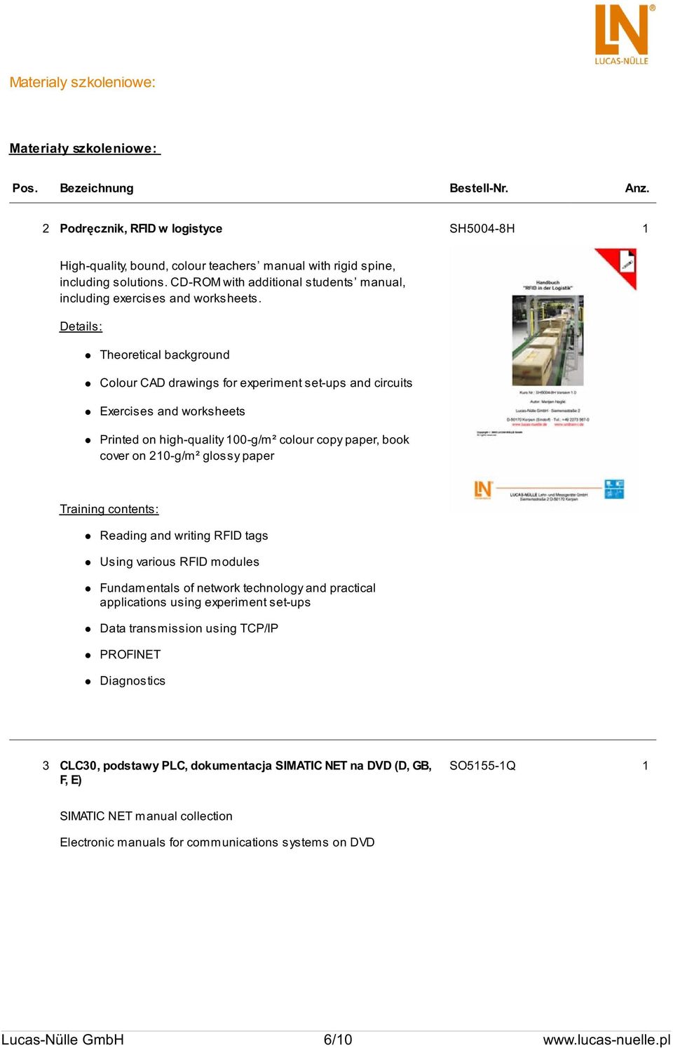 CD-ROM with additional students manual, including exercises and worksheets.