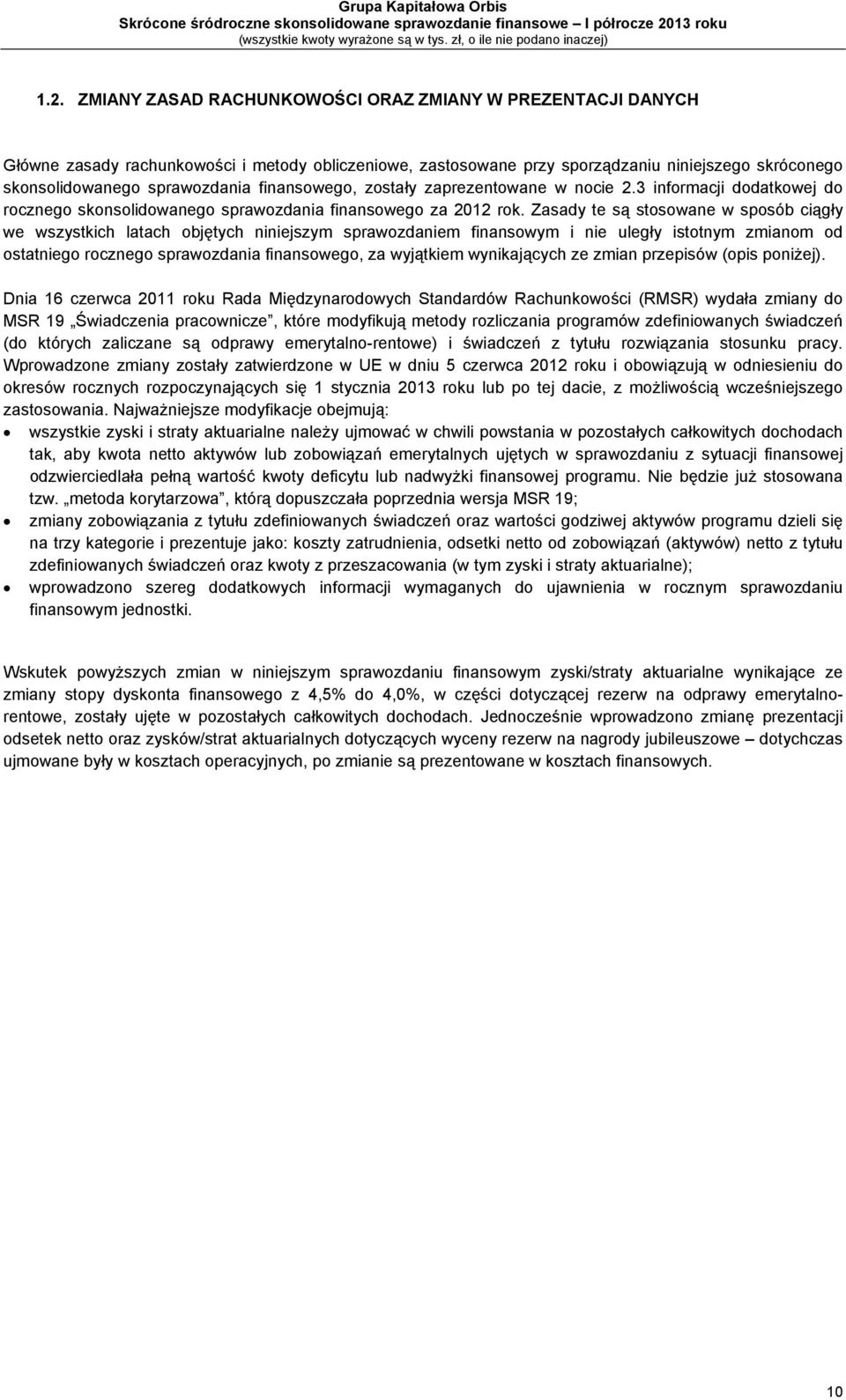 Zasady te są stosowane w sposób ciągły we wszystkich latach objętych niniejszym sprawozdaniem finansowym i nie uległy istotnym zmianom od ostatniego rocznego sprawozdania finansowego, za wyjątkiem