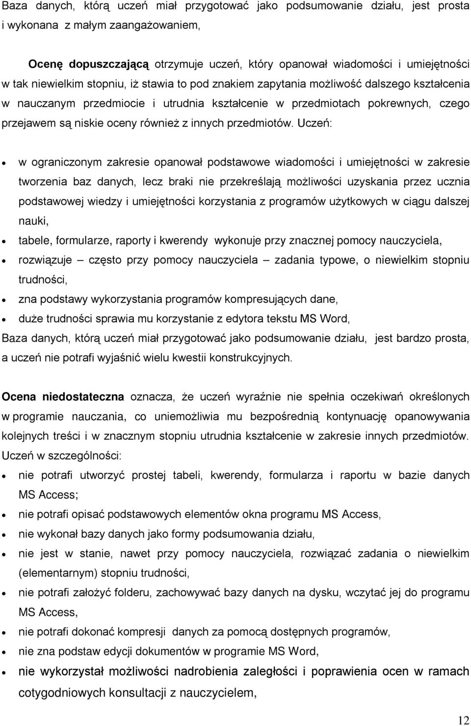 z innych przedmiotów.