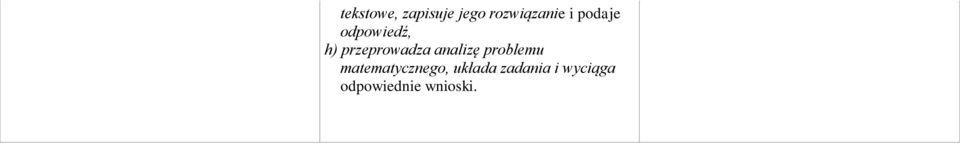 analizę problemu matematycznego,