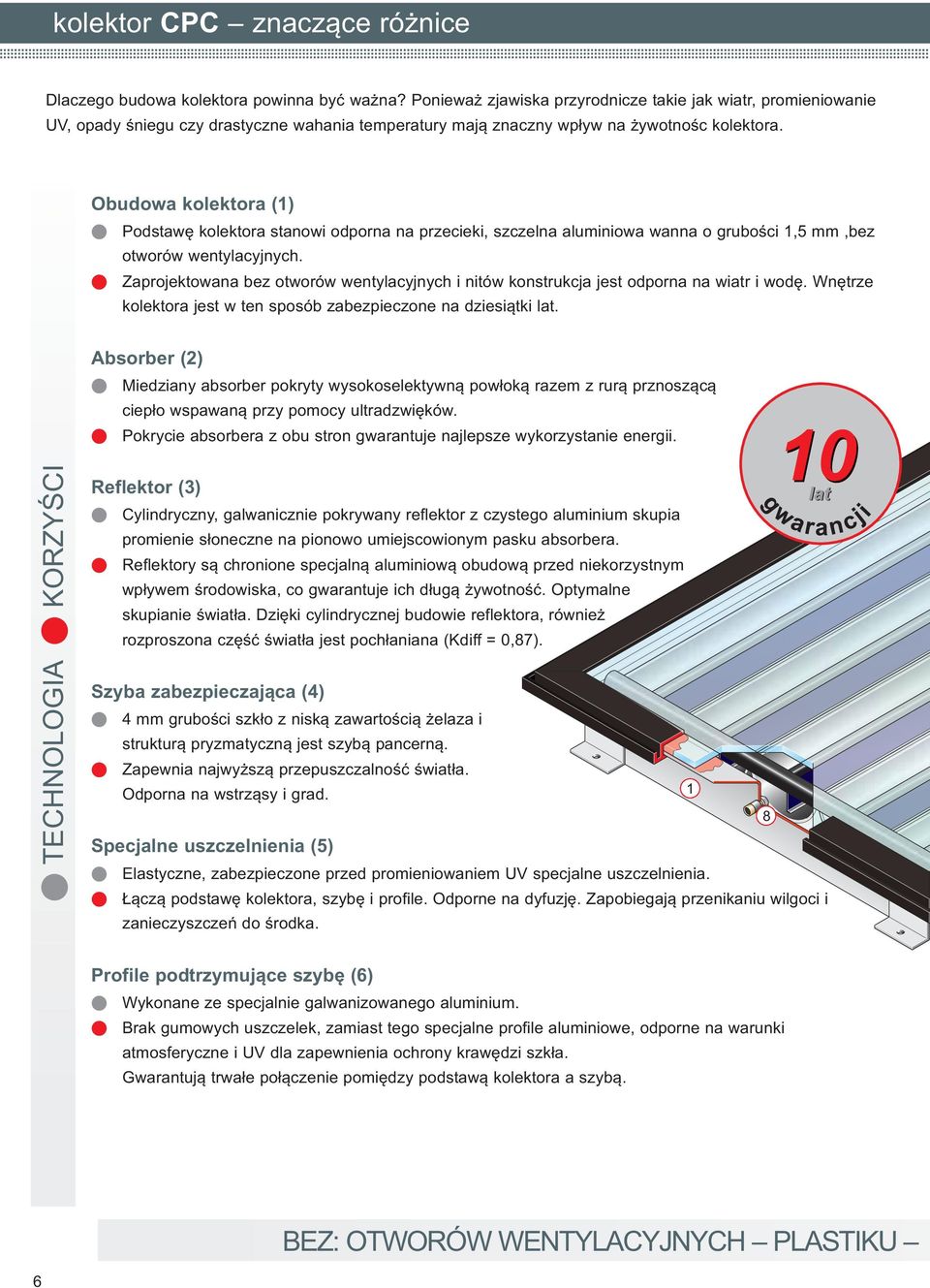 Obudowa koektora (1) Podstawę koektora stanowi odporna na przecieki, szczena auminiowa wanna o grubości 1,5 mm,bez otworów wentyacyjnych.