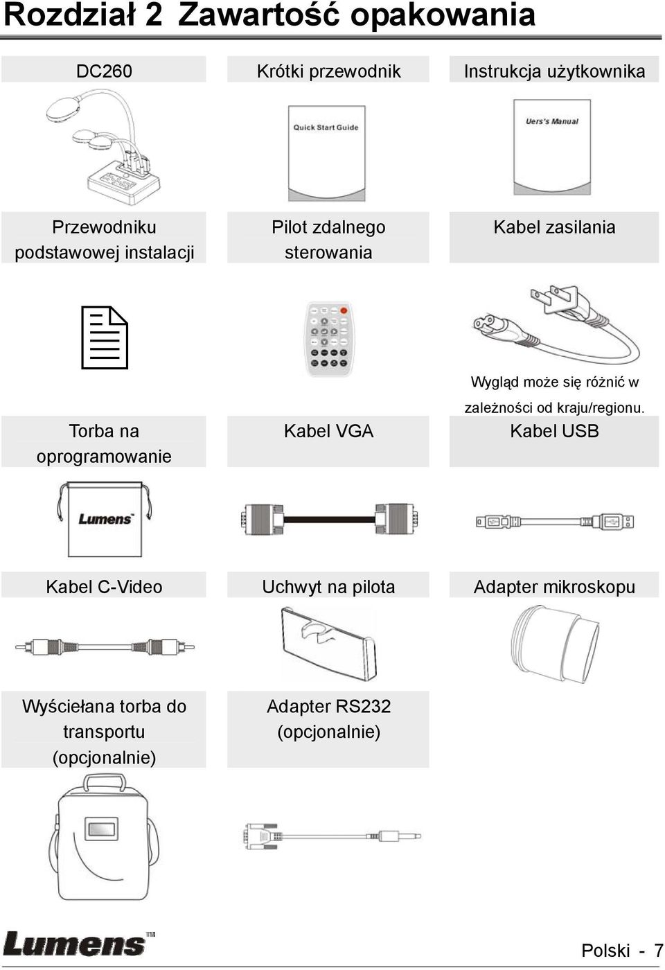 VGA Wygląd może się różnić w zależności od kraju/regionu.