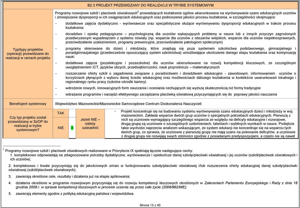 kształcenia, w szczególności obejmujące: dodatkowe zajęcia dydaktyczno - wyrównawcze oraz specjalistyczne służące wyrównywaniu dysproporcji edukacyjnych w trakcie procesu kształcenia doradztwo i