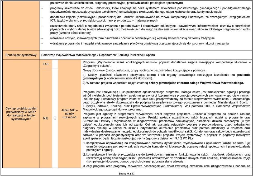 pozaszkolne) dla uczniów ukierunkowane na rozwój kompetencji kluczowych, ze szczególnym uwzględnieniem ICT, języków obcych, przedsiębiorczości, nauk przyrodniczo matematycznych rozszerzanie oferty