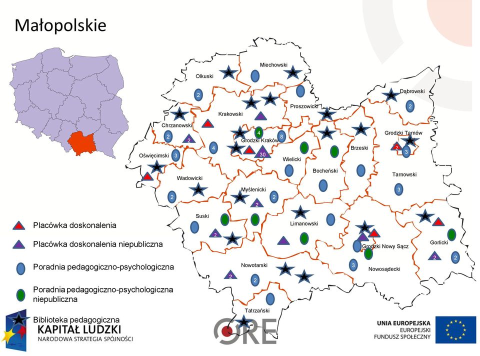 doskonalenia Placówka doskonalenia niepubliczna Suski 2 Limanowski Grodzki Nowy Sącz Gorlicki Poradnia