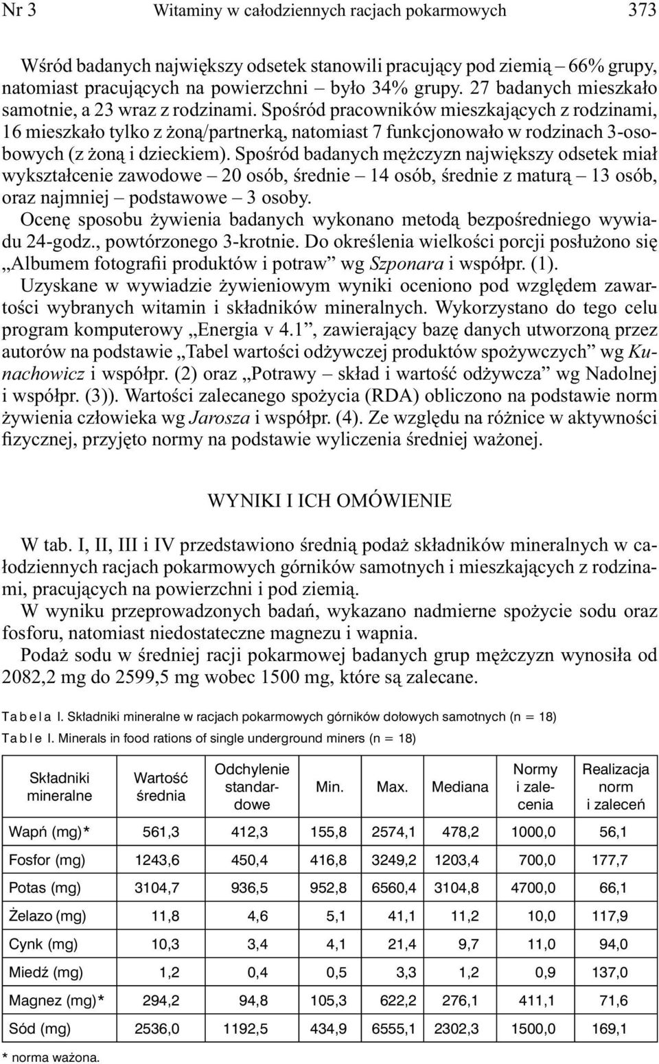 Spośród pracowników mieszkających z rodzinami, 16 mieszkało tylko z żoną/partnerką, natomiast 7 funkcjonowało w rodzinach 3-osobowych (z żoną i dzieckiem).