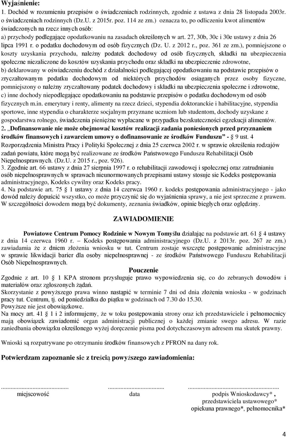 o podatku dochodowym od osób fizycznych (Dz. U. z 2012 r., poz. 361 ze zm.