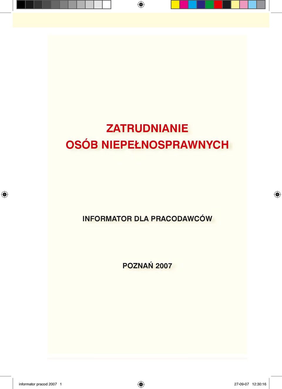 DLA PRACODAWCÓW POZNAŃ 2007