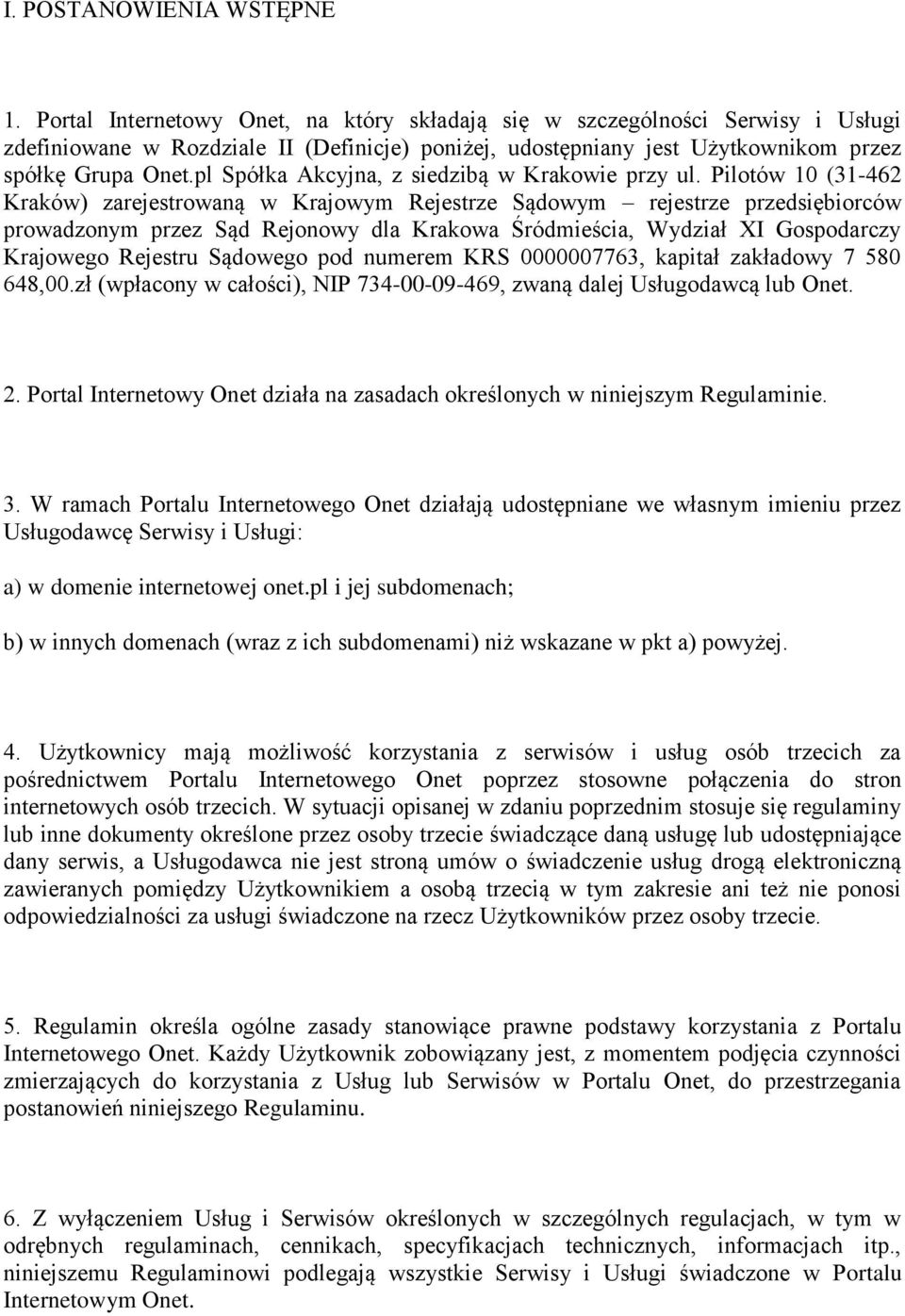 pl Spółka Akcyjna, z siedzibą w Krakowie przy ul.