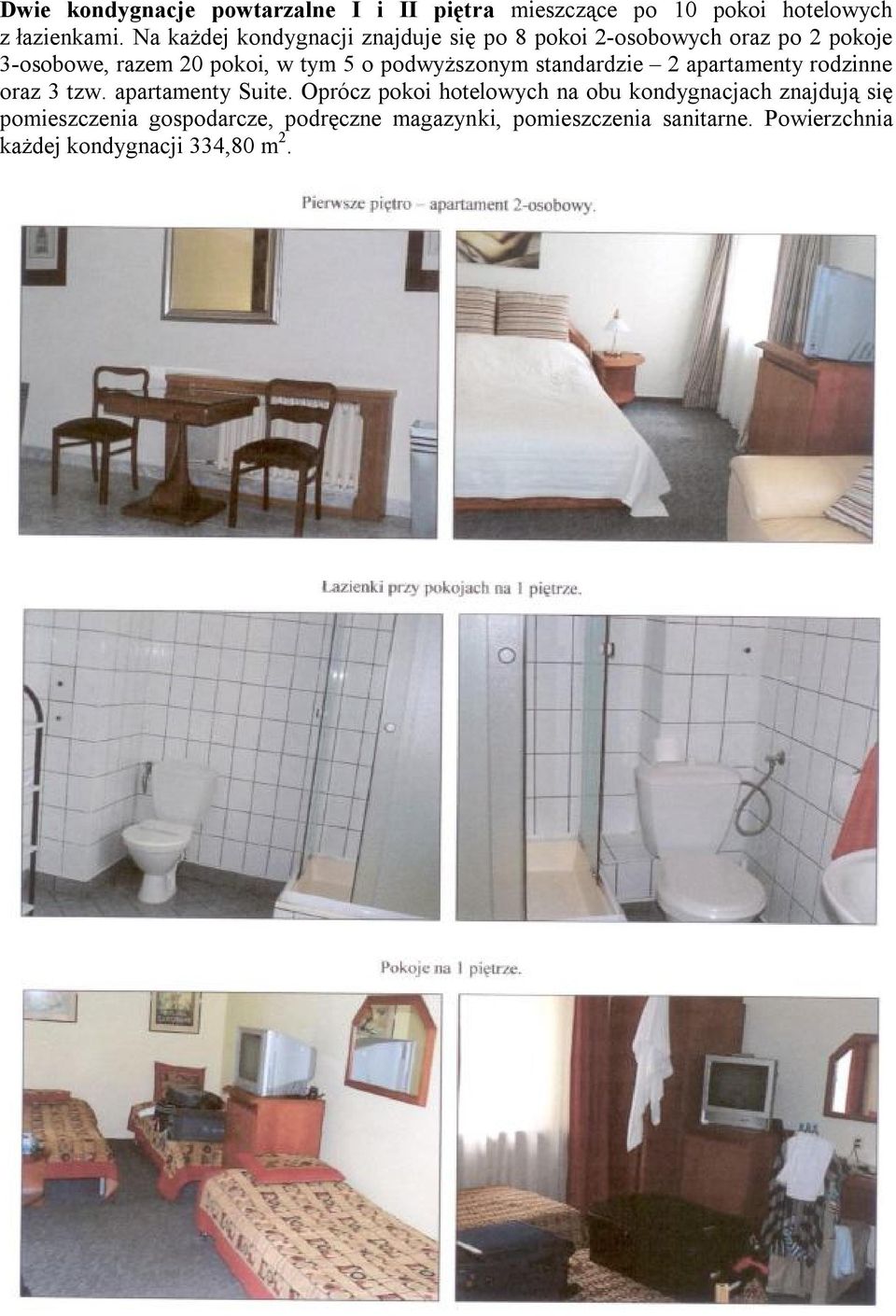 podwyższonym standardzie 2 apartamenty rodzinne oraz 3 tzw. apartamenty Suite.