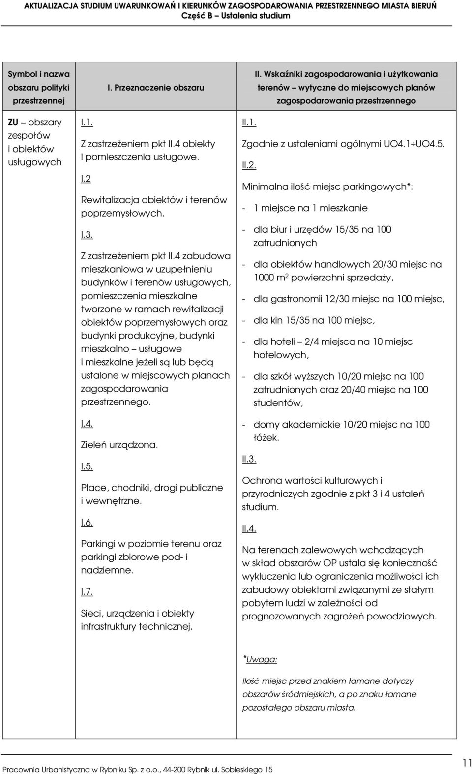 4 zabudowa mieszkaniowa w uzupełnieniu budynków i terenów usługowych, pomieszczenia mieszkalne tworzone w ramach rewitalizacji obiektów poprzemysłowych oraz budynki produkcyjne, budynki mieszkalno