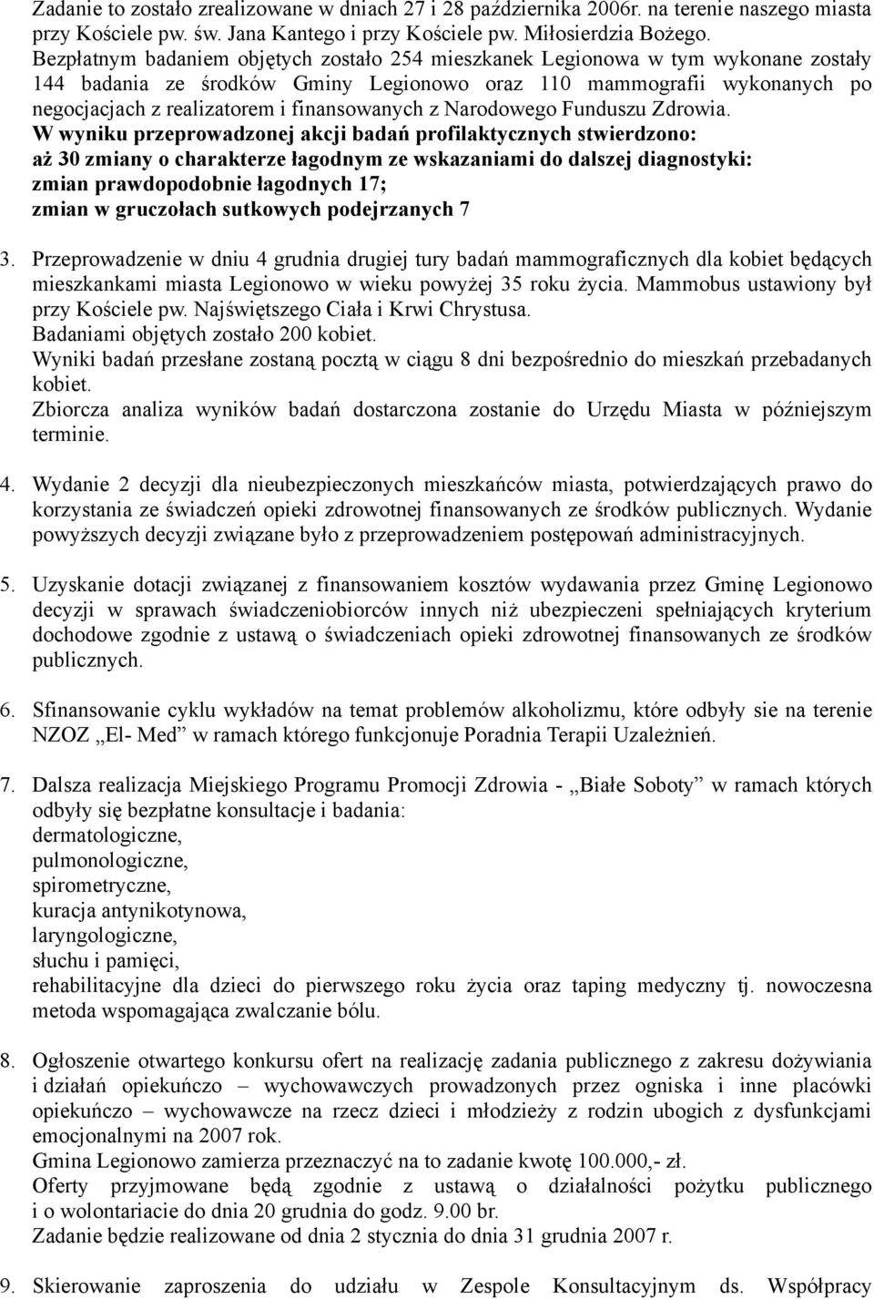 finansowanych z Narodowego Funduszu Zdrowia.