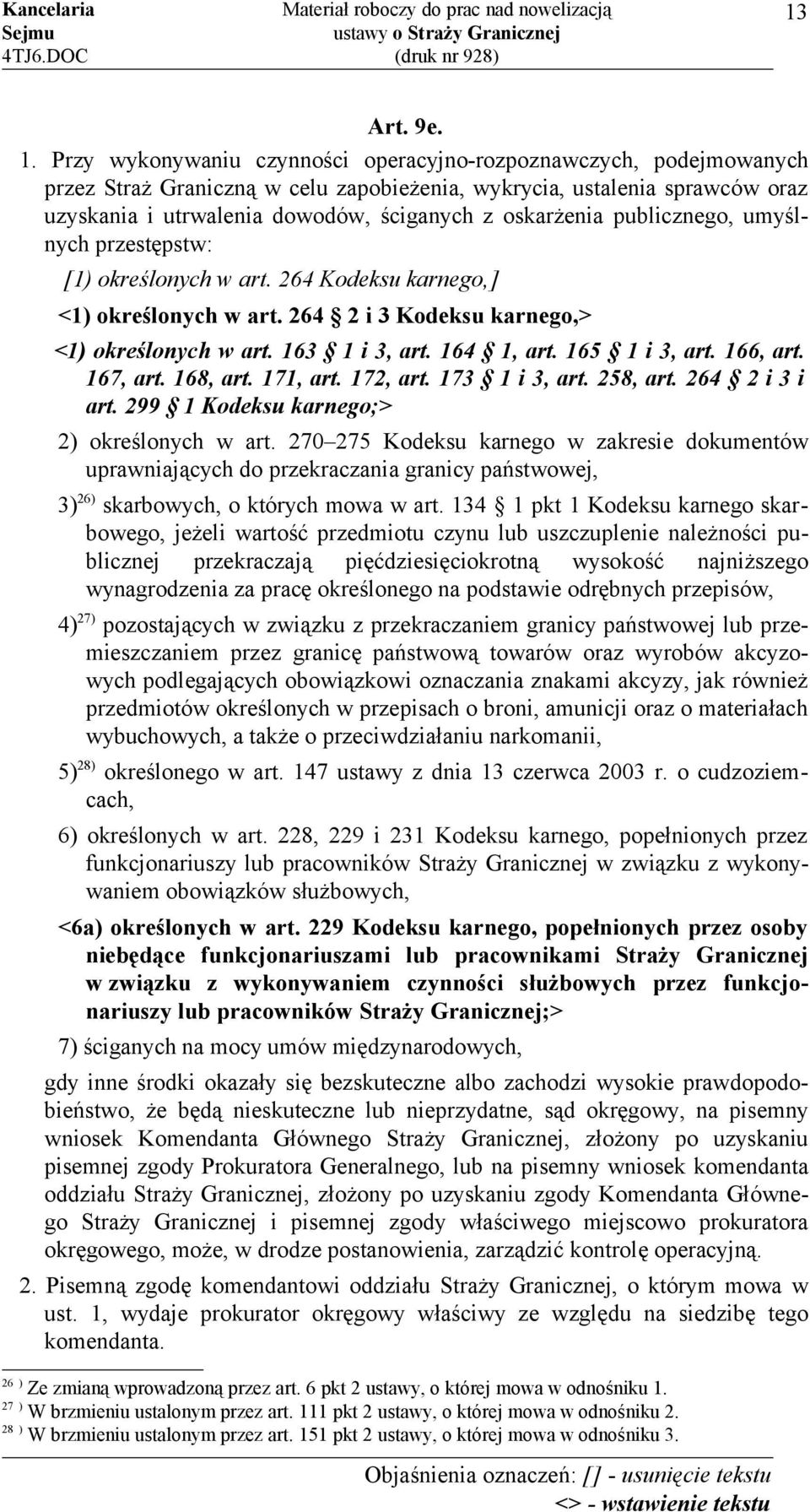 publicznego, umyślnych przestępstw: [1) określonych w art. 264 Kodeksu karnego,] <1) określonych w art. 264 2 i 3 Kodeksu karnego,> <1) określonych w art. 163 1 i 3, art. 164 1, art. 165 1 i 3, art.