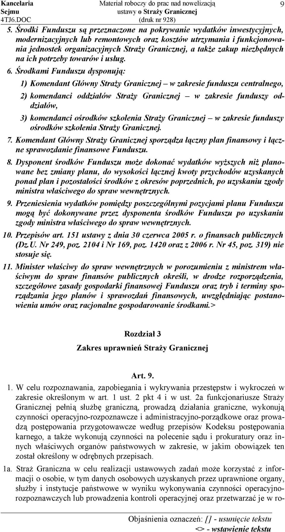 Środkami Funduszu dysponują: 1) Komendant Główny Straży Granicznej w zakresie funduszu centralnego, 2) komendanci oddziałów Straży Granicznej w zakresie funduszy oddziałów, 3) komendanci ośrodków