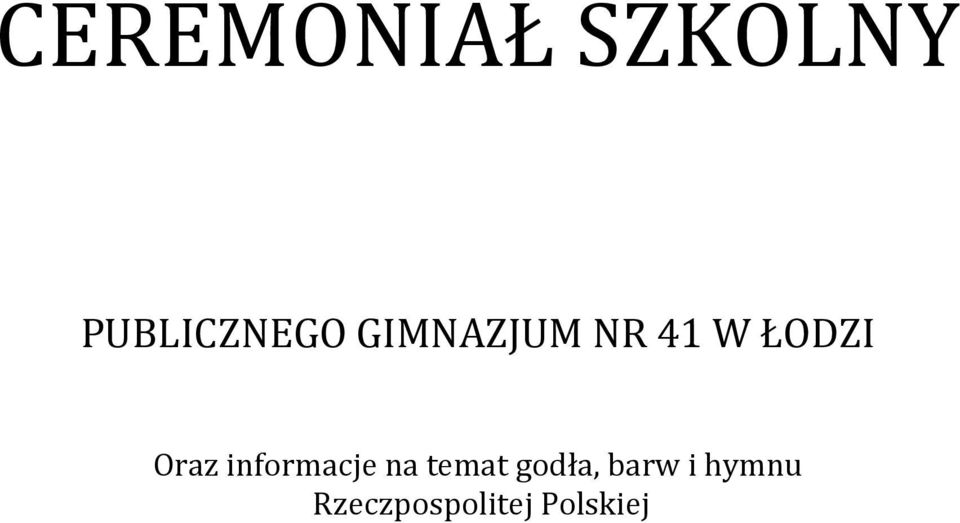 informacje na temat godła,