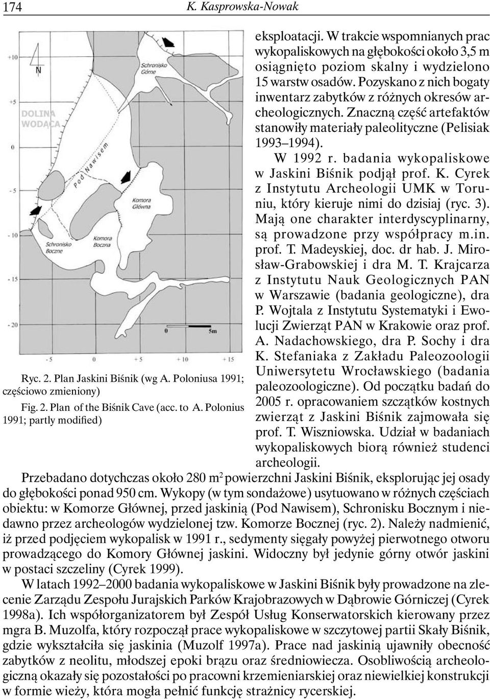 Pozyskano z nich bogaty inwentarz zabytków z różnych okresów archeologicznych. Znaczną część artefaktów stanowiły materiały paleolityczne (Pelisiak 1993 1994). W 1992 r.