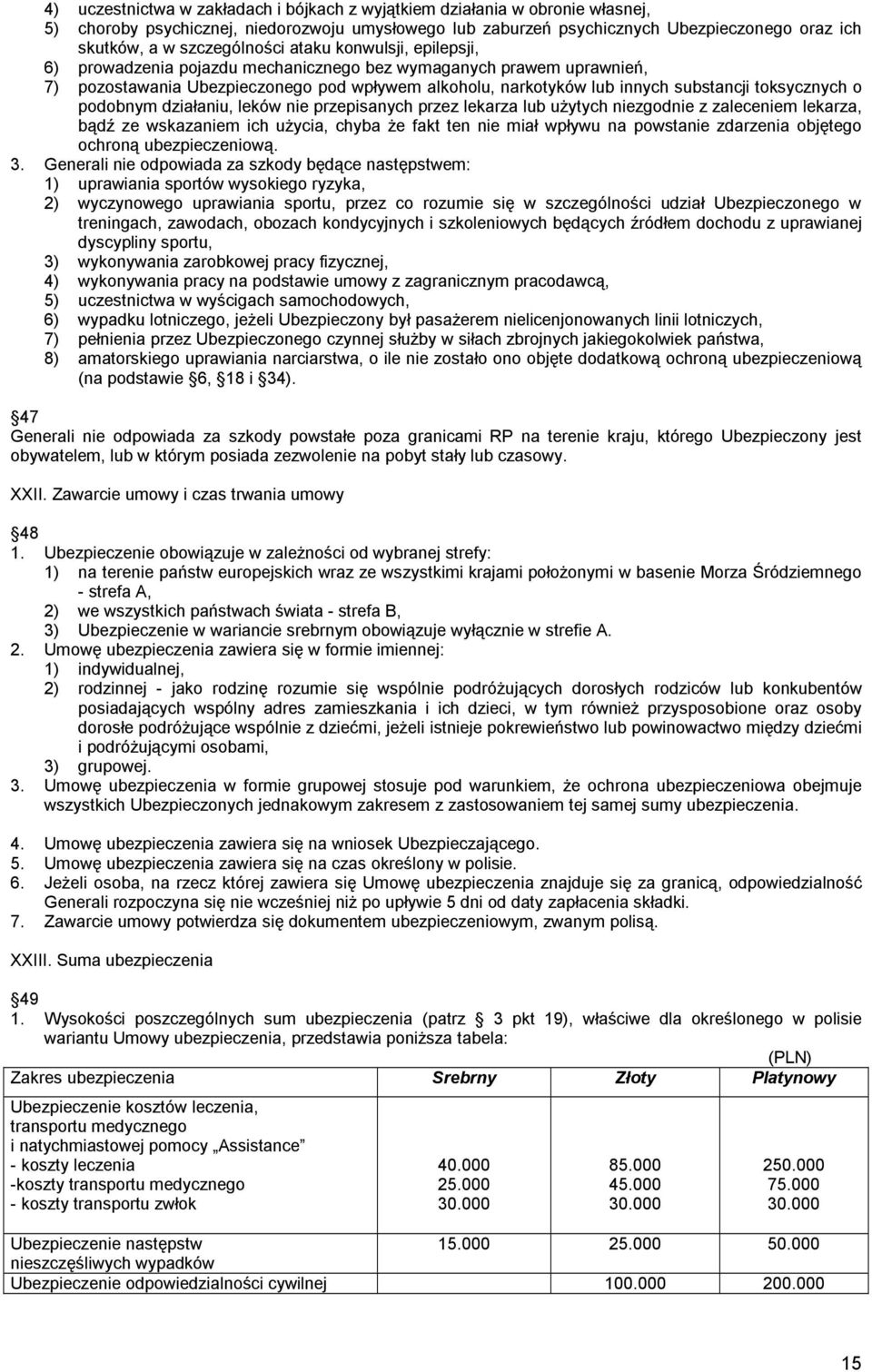 toksycznych o podobnym działaniu, leków nie przepisanych przez lekarza lub użytych niezgodnie z zaleceniem lekarza, bądź ze wskazaniem ich użycia, chyba że fakt ten nie miał wpływu na powstanie